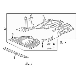 Honda OE - Radiator Support - Splash Shields (Sedan)