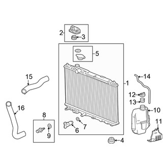 Honda OE - Cooling - Radiator & Components (2.0L)
