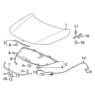 Honda OE - Hood Release Cable Clip