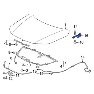 Honda OE - Front Left Hood Hinge