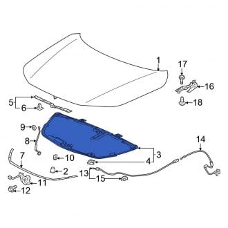 Honda OE - Front Hood Insulation Pad