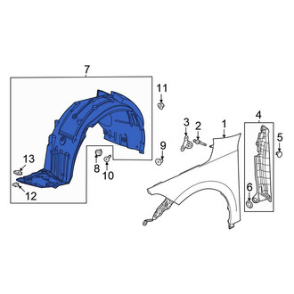 Honda OE - Front Left Fender Splash Shield