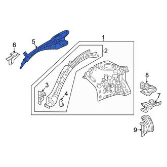 Honda OE - Front Left Outer Fender Rail