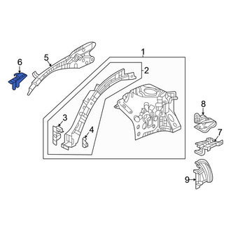 Honda OE - Left Outer Fender Rail Bracket
