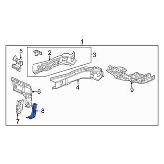 Honda OE - Left Fender Rail Mount Plate Bracket