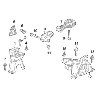 Honda OE - Engine / Transaxle - Engine & Transmission Mounting (Sedan 2.0L)