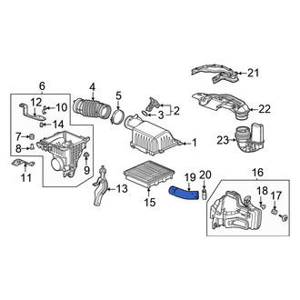Honda OE - Front Lower Engine Air Intake Hose