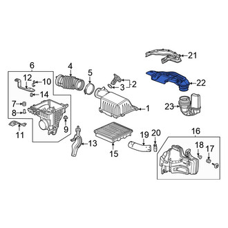 Honda OE - Front Upper Engine Air Intake Hose