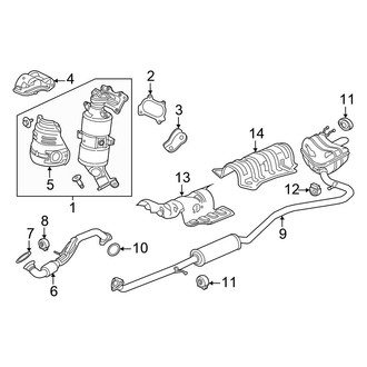 Honda OE - Exhaust System - Exhaust Components (2.0L)