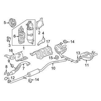 Honda OE - Exhaust System - Exhaust Components (EX / Touring 1.5L)