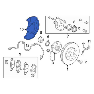 Honda OE - Front Brake Dust Shield