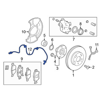 Honda OE - Front Left ABS Wheel Speed Sensor