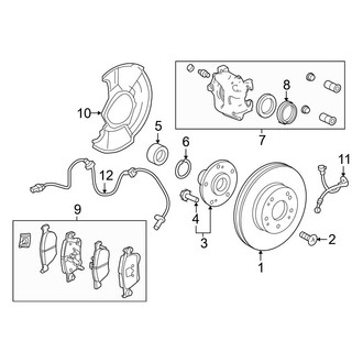 Honda OE - Front Suspension - Brake Components (Si)