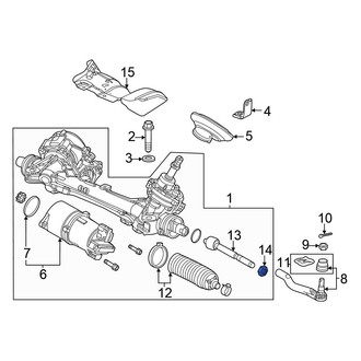 Honda OE - Outer Steering Tie Rod Nut