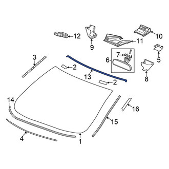 Honda OE - Front Upper Windshield Molding