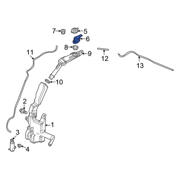 Washer Fluid Reservoir Filler Pipe