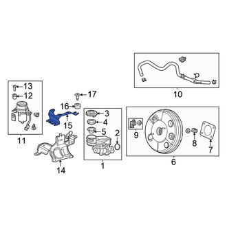 Honda OE - Upper Power Brake Booster Vacuum Pump Bracket