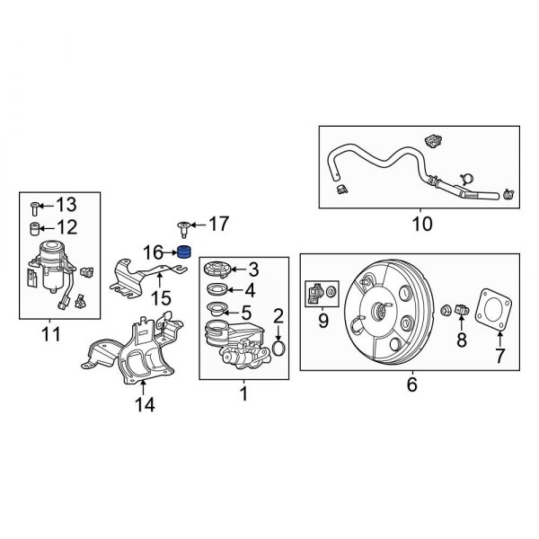 Honda OE 57101T20A01 Power Brake Booster Vacuum Pump Grommet