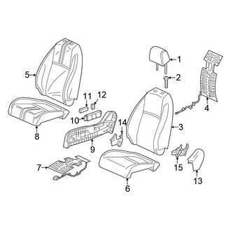 Honda OE - Seats & Tracks - Passenger Seat Components (With Power), (Sedan)