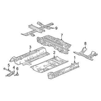 Honda OE - Pillars, Rocker & Floor - Floor & Rails (Sedan)
