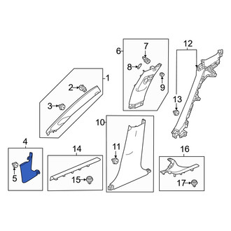 Honda OE - Left Kick Panel Trim