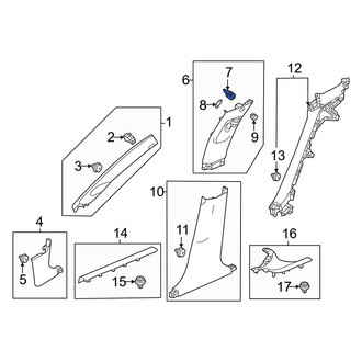Honda OE - Upper Quarter Panel Trim Panel Clip