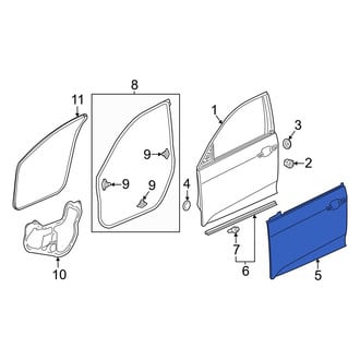 Honda OE - Front Left Outer Door Outer Panel