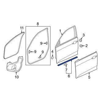 Honda OE - Front Door Shell Seal