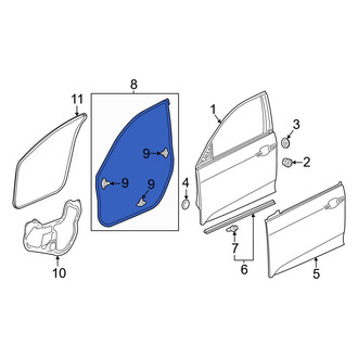 Honda OE - Front Right Outer Door Seal