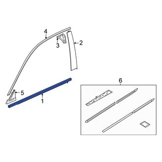 Honda OE - Front Right Door Belt Molding