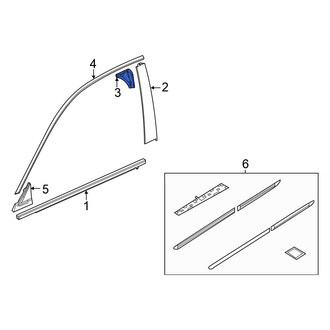 Honda OE - Front Left Door Window Molding