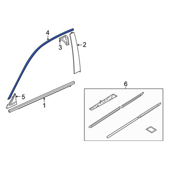 Honda OE - Rear Right Door Reveal Molding