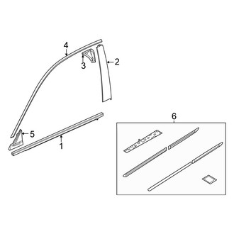 Honda OE - Front Door - Exterior Trim (Sedan)