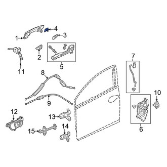 Honda OE - Front Right Exterior Door Handle Cover