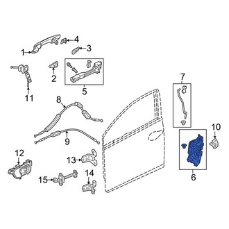 Honda OE - Front Left Door Latch Assembly