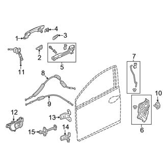 Honda OE - Front Door - Lock & Hardware (Sedan)