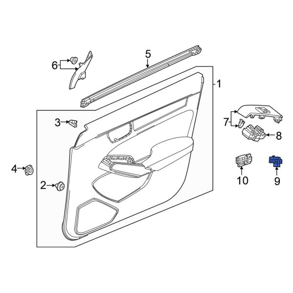 Honda OE 35190T20A21 Door Mirror Switch