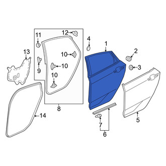 Honda OE - Rear Left Door Shell