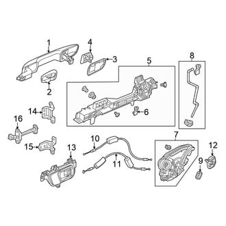 Honda OE - Rear Door - Lock & Hardware (Sedan)