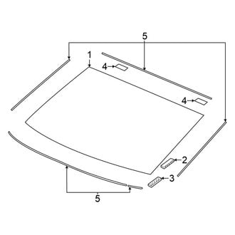 Honda OE - Back Glass - Glass (Sedan)