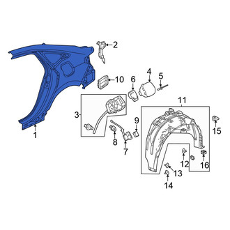 Honda OE - Rear Right Quarter Panel