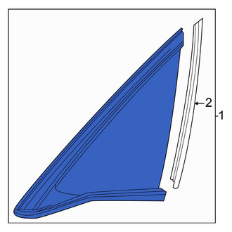 Honda OE - Rear Left Quarter Glass