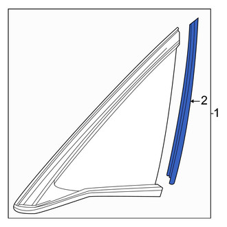 Honda OE - Rear Left Quarter Glass Seal
