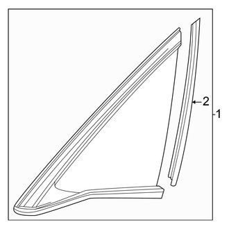 Honda OE - Quarter Panel - Glass (Sedan)