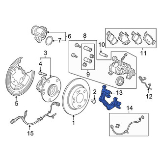 Honda OE - Rear Disc Brake Caliper Bracket