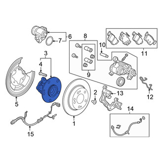 Honda OE - Rear Wheel Bearing and Hub Assembly