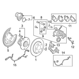 Honda OE - Rear Suspension - Brake Components