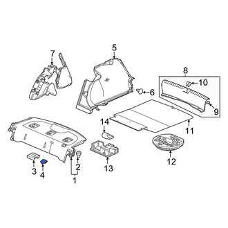 Honda OE - Package Tray Trim Cap