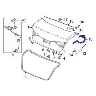 Honda OE - Rear Left Deck Lid Hinge