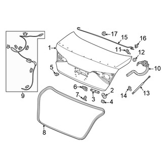 Honda OE - Trunk Lid - Lid & Components
